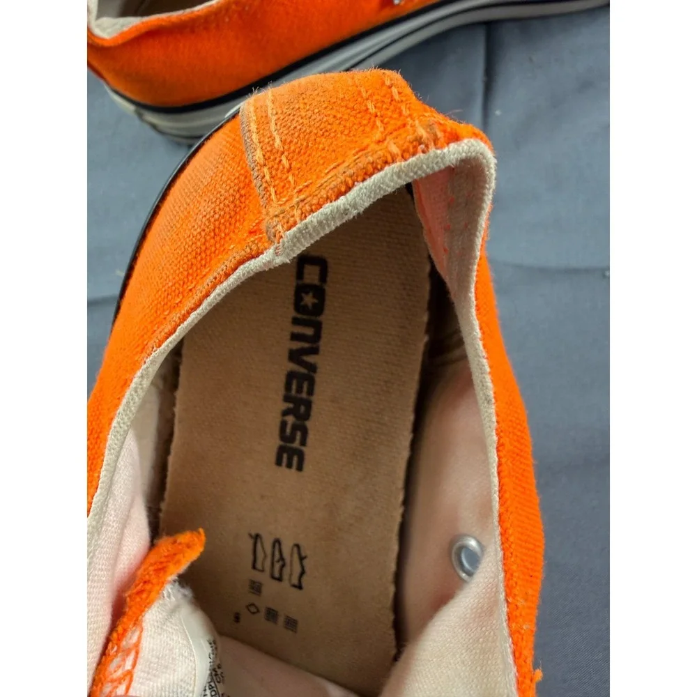 Converse Chuck Taylor All Star Low Orange Canvas Shoes Youth Size 2 352810F